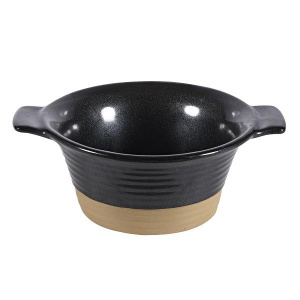 Блюдо глубокое D14См 0,40Л, с ручками, керамика, Igneous Black Zcbkigsp1