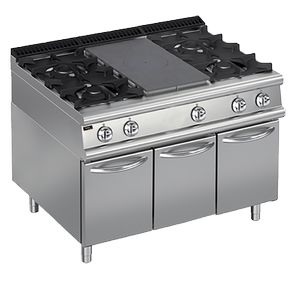 Плита газовая Apach Chef Line Lrstg129R4Cs со сплошной поверхностью 900 серии 