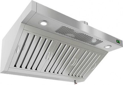 Зонт вытяжной пристенный Hicold ЗВПОК-1508 с козырьком (1500х800х400)