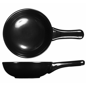 Сковорода "Wok" D 14СМ 0,37Л, порционная, керамика, без крышки, Rustics Simmer, цвет Black Zcbrpn11