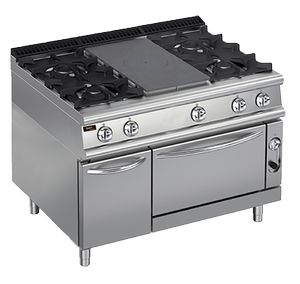Плита газовая Apach Chef Line Lrstg129R4Fg со сплошной поверхностью 900 серии 