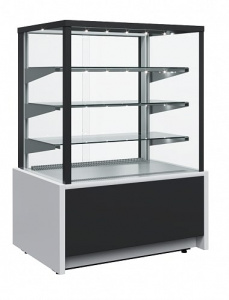 Витрина кондитерская Полюс ВХСв-0,6д Carboma Cube техно 9006-9005 (Kc70 Vm 0,6-1)
