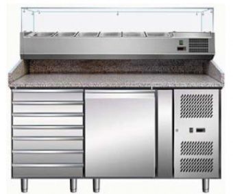 Стол для пиццы Koreco SPZ1610TN (+5/+10) гранит.столеш.1дв, 7ящ. – купить по цене завода