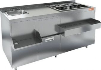 Барная станция Hicold НБМКС-15/6ПК с бортом, +100мм столешница – купить в Краснодаре по цене завода