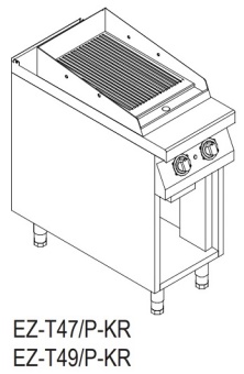 Поверхность жарочная Kogast EZ-T49/P-KR 58171 открытая электр. 900 серии – купить по цене завода