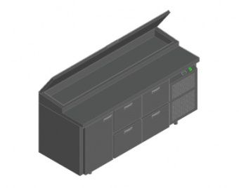 Стол для пиццы Hicold Pz1-122Gn (1/3H) – купить в Краснодаре по цене завода