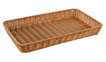 Корзинка пластиковая 530х325х65 мм коричневая [Brown 3546] – купить в Краснодаре по цене завода
