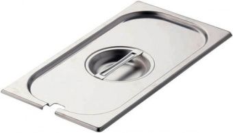 Крышка к гастроемкости Hurakan Gd-P 2/3 с отверстием для ложки – купить в Краснодаре по цене завода