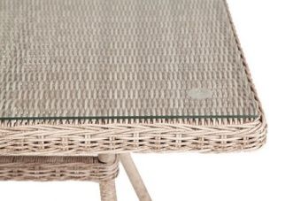 Стол плетеный Айриш из искусственного ротанга, цвет бежевый – купить по цене завода