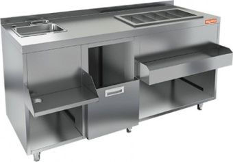 Барная станция Hicold НБМКС-16/6БПК с бортом без ящиков и вертушки – купить по цене завода
